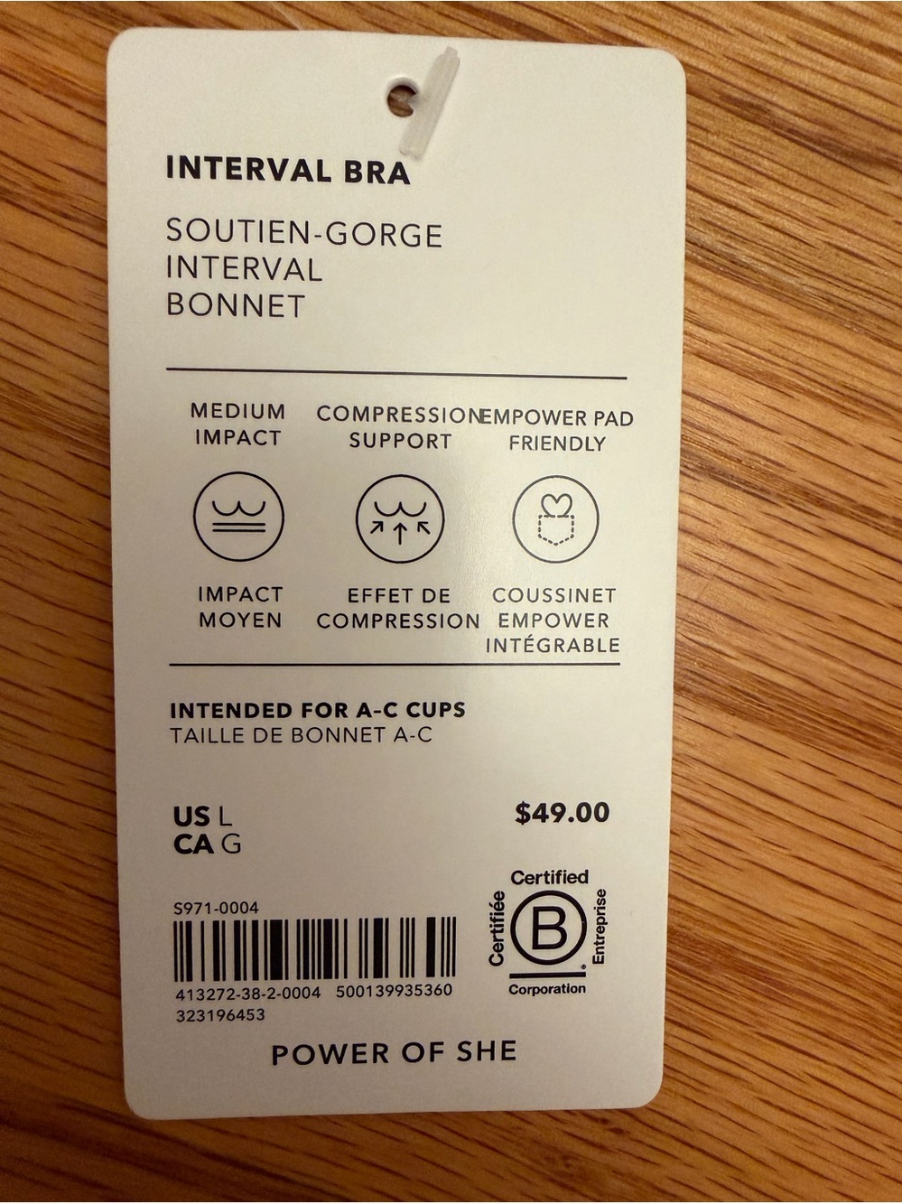 NWT Athleta Interval Bra NAVY - Picture 4 of 5